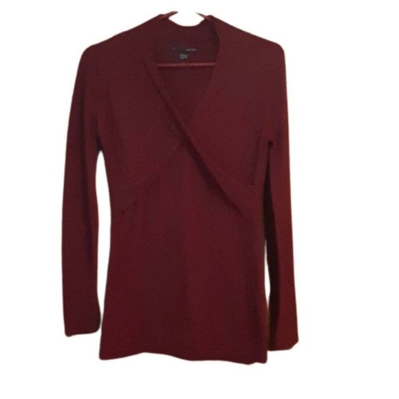 Soon Maternity Riley V-Neck Maternity Sweater Red - Picture 3 of 9